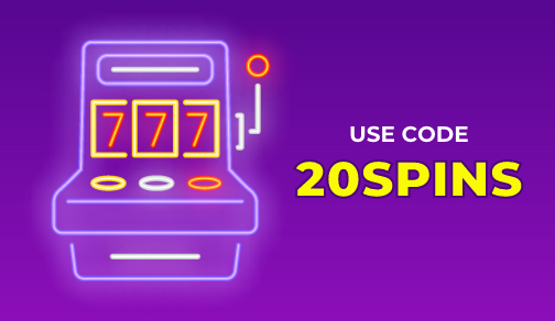 Your code for 20 FREE SPINS... every week!